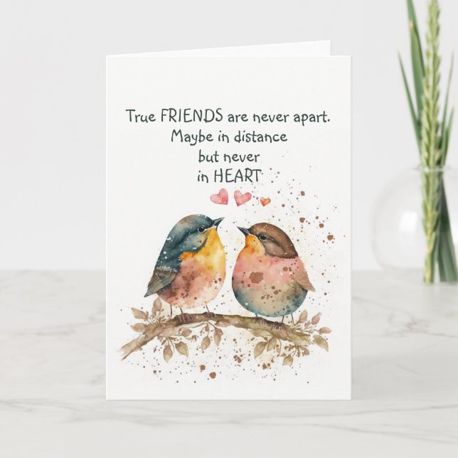 Carte Les vrais amis ne sont jamais séparés, peut-être à (Devant)