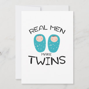 Carte Les vrais hommes font à des jumeaux de nouveaux