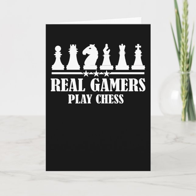 Carte Les vrais joueurs jouent aux échecs (Devant)