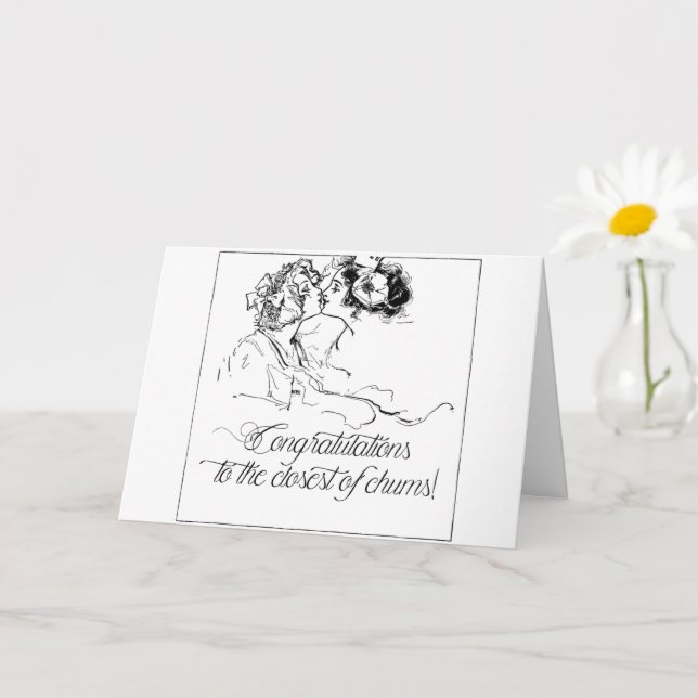 Carte Lesbian Bisexual Félicitations Mariage (Petite plante)