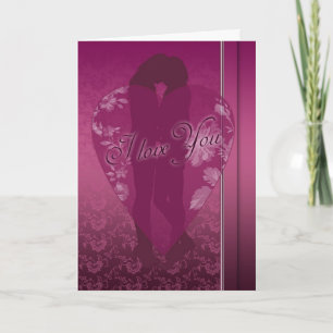 Carte Lesbienne Je T'aime Carte, Avec Femme Silhouette
