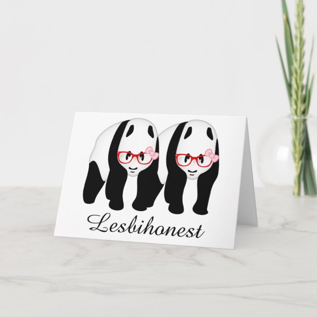 Carte LESBIHONEST pandas (Devant)