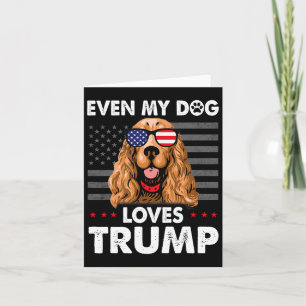 Carte L'Espagnol même mon chien aime Trump drôle