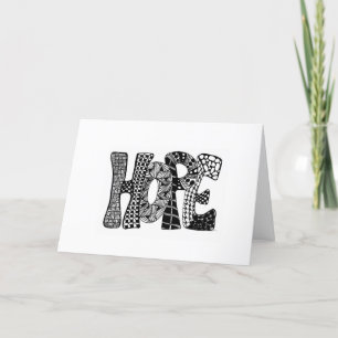Carte L'ESPOIR comme un acronyme inspirant