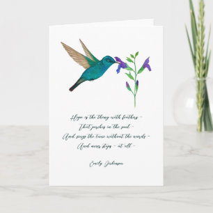 Carte "L'espoir est" Colibri