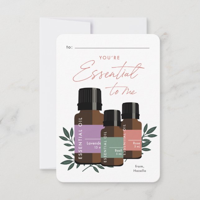 Carte L'essentiel pour moi la Saint-Valentin en classe (Devant)