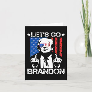Carte Let#39 ; s Go Brandon Pro Trump 2024 Flag Anti Joe