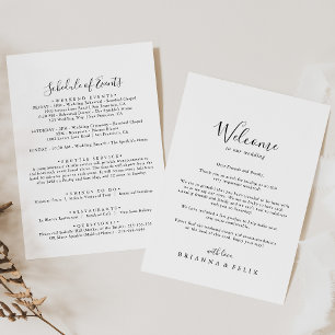 Carte Let de mariage simple et minimaliste