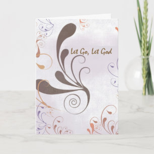 Carte Let Go, Let God Swirls Recovery Anniversaire