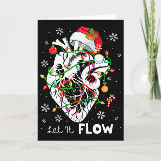 Carte Let It Flowing Xmas Anatomy Santa Heart Part Cardi