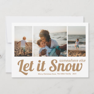 Carte Let it Snow Photo Collage Noël
