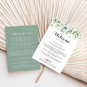 Carte LETTRE D'ACCUEIL AQUATIQUE Eucalyptus Vert Mariage
