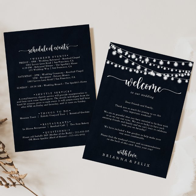 Carte LETTRE D'ACCUEIL DU Mariage À CHAÎNES Rustiques (Créateur téléchargé)