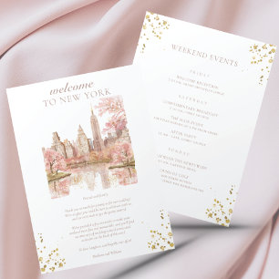 Carte Lettre d'accueil du Mariage de New York