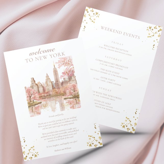 Carte Lettre d'accueil du Mariage de New York (Créateur téléchargé)