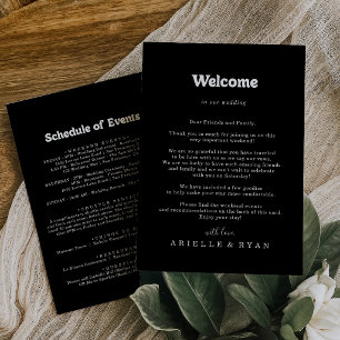 Carte Lettre de bienvenue de mariage minimal formel roya