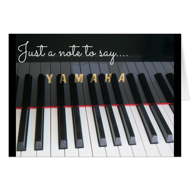 Carte-lettre de clavier de piano (Devant horizontal)