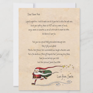 Carte Lettre de Père Noël personnalisée