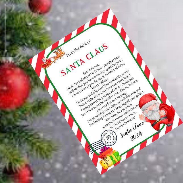 Carte Lettre du Noël du Père Noël (Créateur téléchargé)