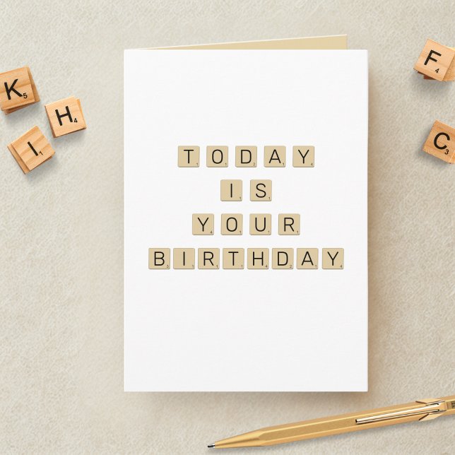 Carte LETTRE JEU MOT Carreau Anniversaire (Créateur téléchargé)