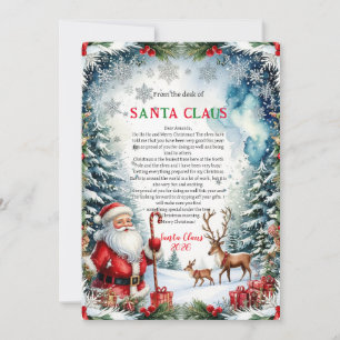Carte Lettre Magique de Père Noël