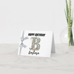 Carte Lettre monogramme "B" Joyeux anniversaire