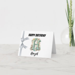 Carte Lettre monogramme "H" Joyeux anniversaire