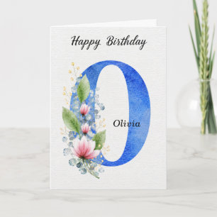 Carte Lettre O Anniversaire Nom Personnalisé Monogramme