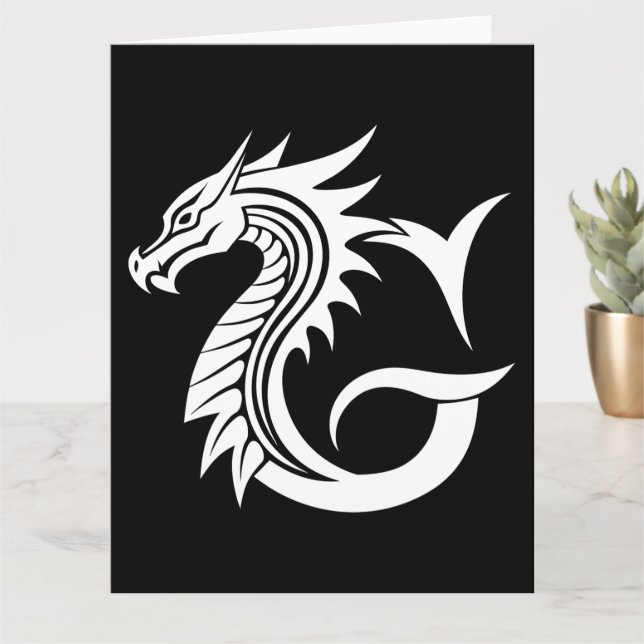 Carte LETTRE STYLÉE DE Dragon G, Alphabet DE Dragon, Mon (Petite plante)