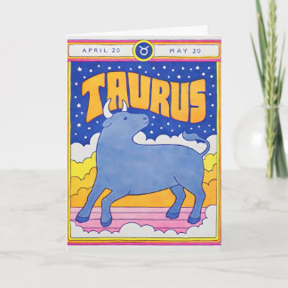 Carte lettrepresse Taureau