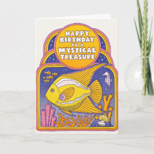 Carte lettrepresse Trésor Mystique