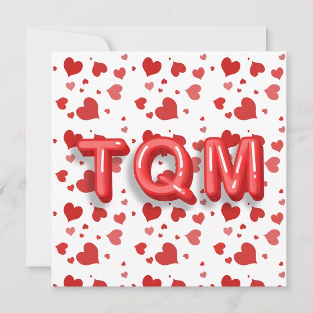 Carte Lettres 3d TQM du Coeur Rouge (Devant)