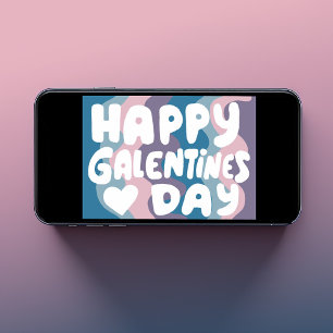 Carte Lettres bulles de Galentine Super Retro numérique