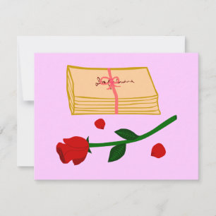 Carte Lettres d'amour romantiques