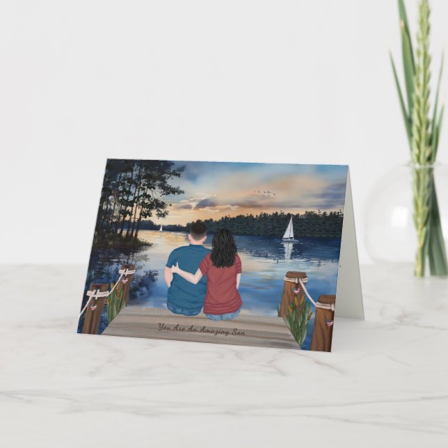 Carte Lettres Peintes De La Maison, Pour Fils En Camp D' (Devant)