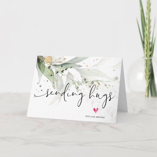 Carte L'eucalyptus envoie des hugs encourager la sympath (Devant)