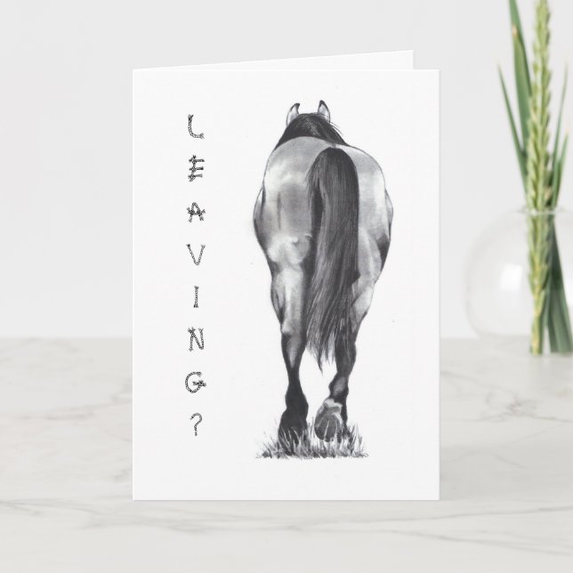 Carte Leuilding ? Horse's Butt, Walking Away : Pencil Ar (Devant)