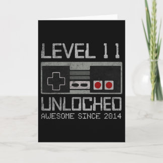 Carte Level 11 Unlocked 11th Birthday 11 Year Old Video 