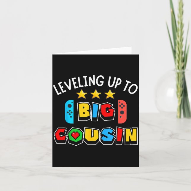 Carte Leveling Up To Big Cousin Funny Gaming Video Game  (Devant)
