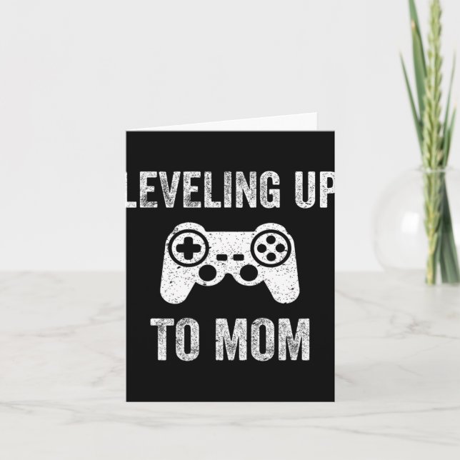 Carte Leveling Up To Mom Shirt For Expecting Mother  (Devant)