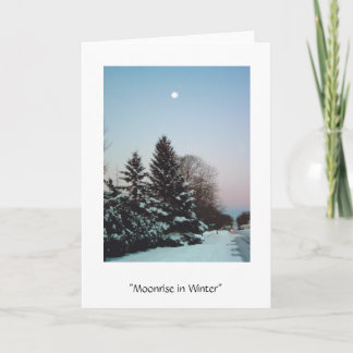 Carte Lever de la lune en hiver