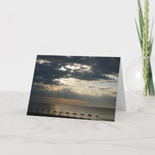 Carte Lever de soleil sur la plage en Grèce Paysage mari