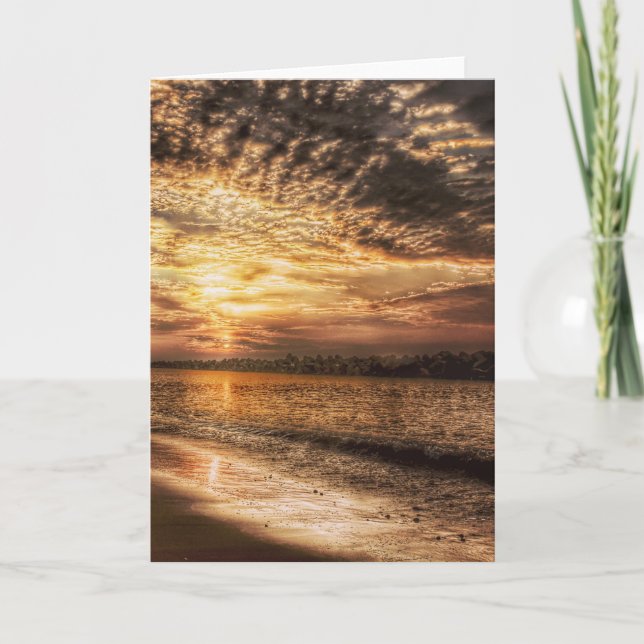 Carte Lever du soleil de la superbe plage (Devant)