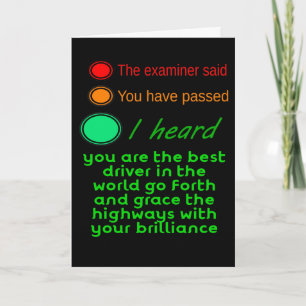 Carte L'examinateur a dit que le permis de conduire pass