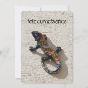 Carte lézard cumpleaños
