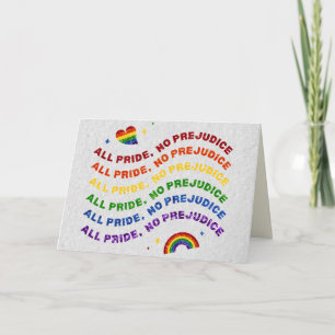 Carte LGBT Paillettes Toute Fierté Sans Préjugé
