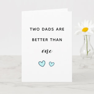 Carte LGBT papas fête des pères gay Deux pères mignonett