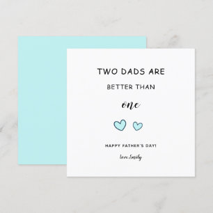 Carte LGBT papas fête des pères gay Deux pères mignonett