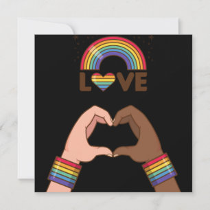 Carte LGBT+Pride. Aimez l'arc-en-ciel. Cœur. Affiche