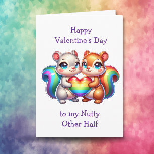 Carte LGBT+ Squirrel Saint Valentin Photo personnalisée
